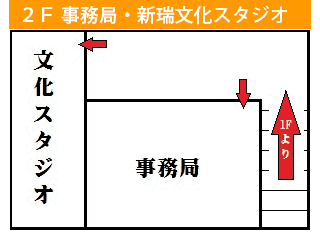 2F　事務局・新端文化スタジオ